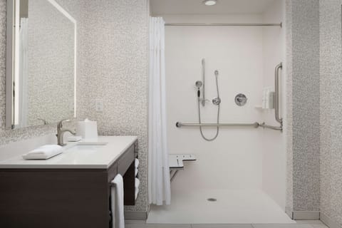 Suite, 1 King Bed, Accessible (Hearing) | Bathroom shower