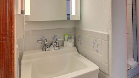 Double Diamond Pet Friendly Room with Queen Bed | Bathroom | Free toiletries, hair dryer, towels, soap