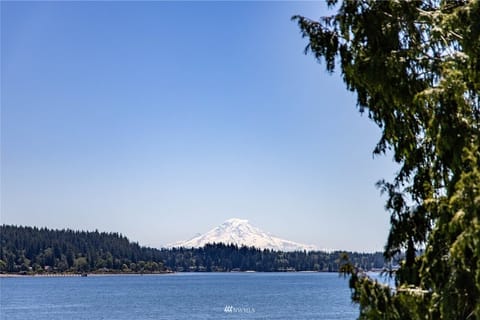 Lay out on the beach and take in the striking views of Mount Rainier