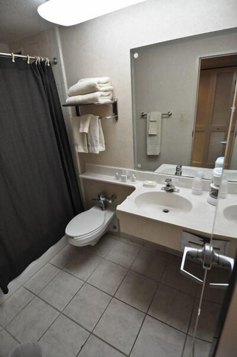 Free toiletries, hair dryer, towels