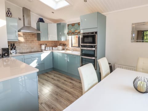 Fridge, dishwasher, cookware/dishes/utensils