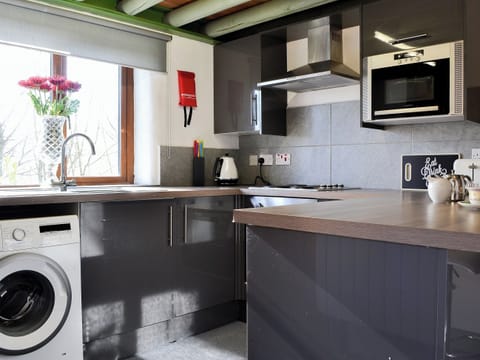 Kitchen area with all appliances | Lucy’s Lodge - Doddick Farm Cottages, Threlkeld, near Keswick