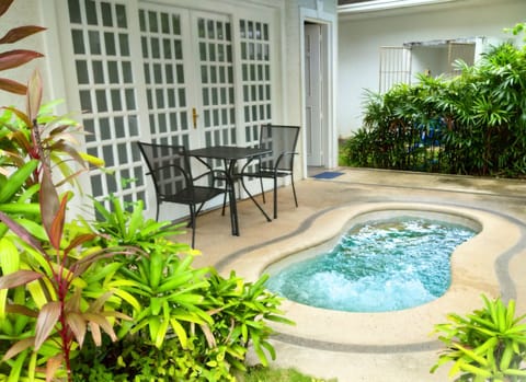 Deluxe Twin Room, Private Pool, Pool View | In-room safe, desk, laptop workspace, blackout drapes