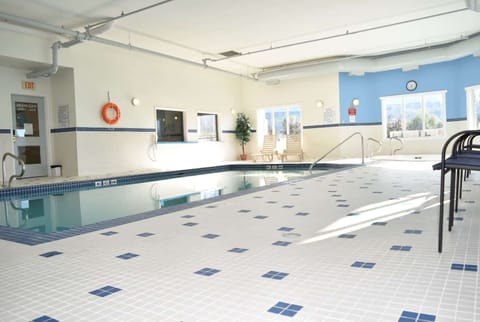 Indoor pool, sun loungers