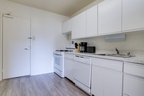 City Apartment | Private kitchen | Full-size fridge, microwave, oven, stovetop