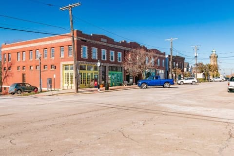 Our downtown shops are across the street.