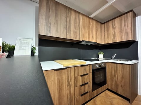 Apartment, 1 Bedroom, Balcony, City View | Private kitchen