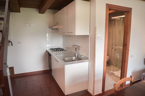 Family Apartment, 1 Bedroom (Turquoise Apt City Center) | Private kitchen | Fridge, microwave, oven, stovetop