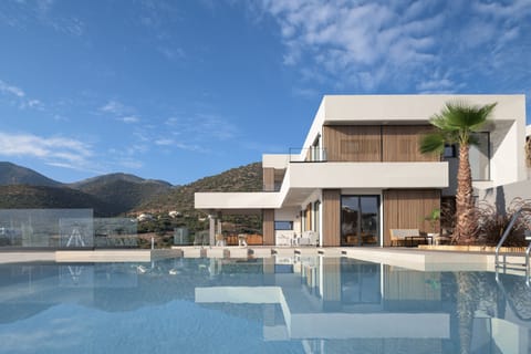 Sophisticated pool surroundings offering a sense of tranquility.