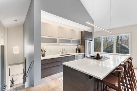 Kitchen on upper level of main house