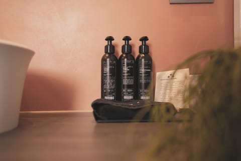 Free toiletries, hair dryer, bathrobes, towels