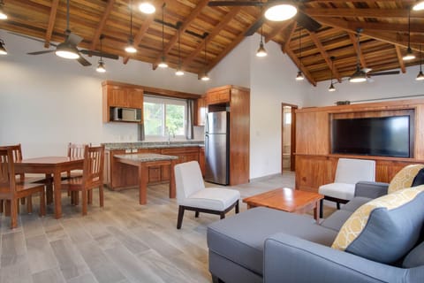 Deluxe Studio Suite | Living area | 50-inch Smart TV with digital channels, TV