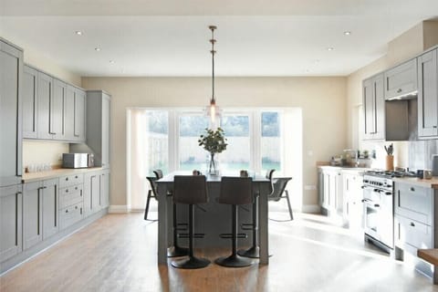 Fridge, dishwasher, cookware/dishes/utensils