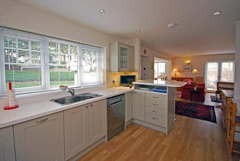 Fridge, dishwasher, cookware/dishes/utensils