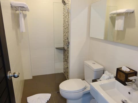 Twin Room, Pool View | Bathroom | Shower, free toiletries, hair dryer, bidet