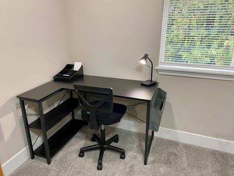 Work desk in primary bedroom