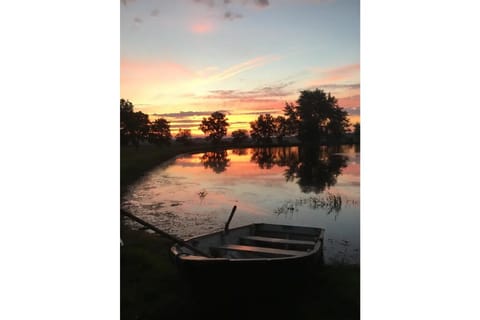 Paddling around the pond is fun and relaxing.