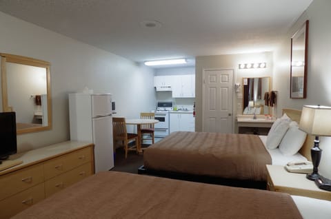 Room, 2 Queen Beds, Non Smoking, Kitchenette | Desk, iron/ironing board, rollaway beds, free WiFi