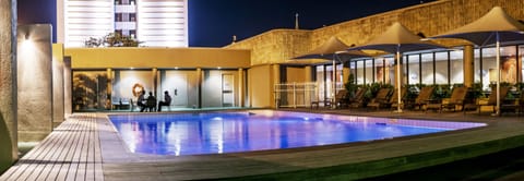 Outdoor pool, open 6:00 AM to 7:00 PM, sun loungers