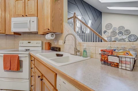 We have a fully equipped kitchen. Perfect to help you for your meal's preparation.