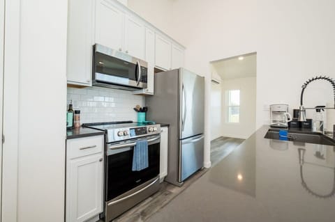 Stainless steel kitchen appliances