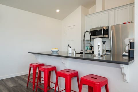 Barstool seating for enjoying a home cooked meal