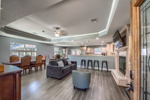 Living Room and Kitchen Bar Seating.