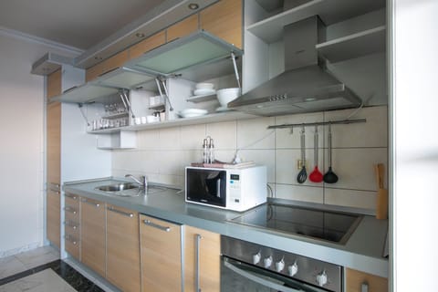 Panoramic Apartment | Private kitchen | Fridge, oven, stovetop, dishwasher