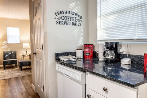 Coffee bar in the one bedroom studio home.