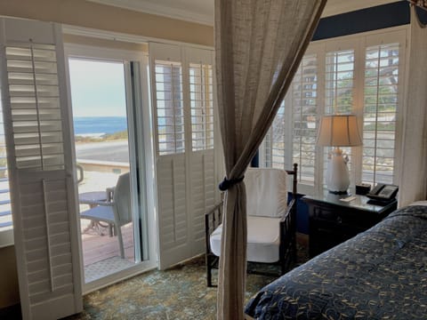 Ocean View/Patio | Premium bedding, pillowtop beds, desk, laptop workspace