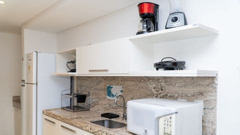 Apartment | Private kitchen | Fridge, microwave, cookware/dishes/utensils