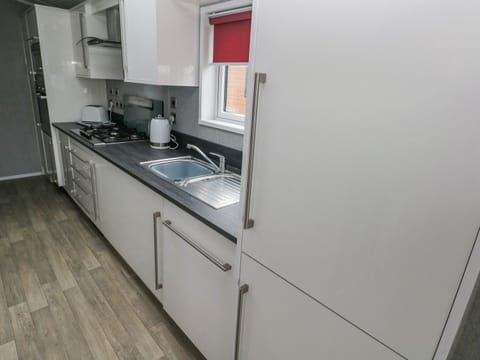 Fridge, dishwasher, electric kettle, toaster