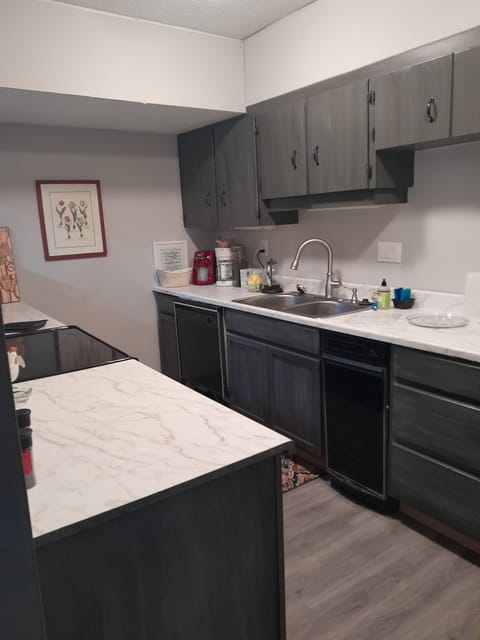 Kitchen - full stove, microwave, fridge, dishwasher, dishes/silver for a crpwd