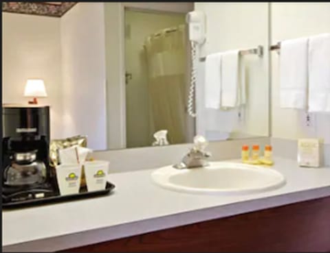 Suite, 1 King Bed, Hot Tub | Bathroom | Combined shower/tub, hair dryer, towels