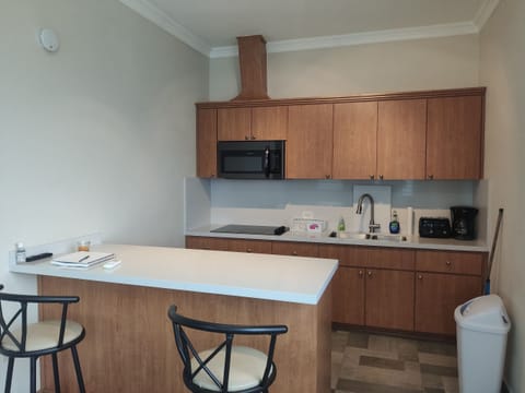 Standard Studio | Private kitchen | Full-size fridge, microwave, stovetop, coffee/tea maker