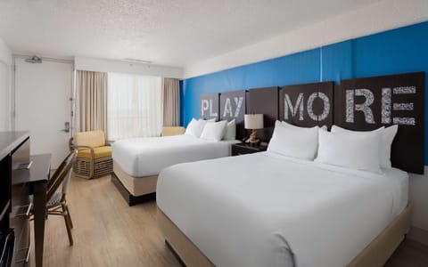 Room, 2 Queen Beds (Resort) | In-room safe, desk, laptop workspace, soundproofing