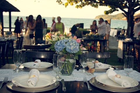 Outdoor wedding area