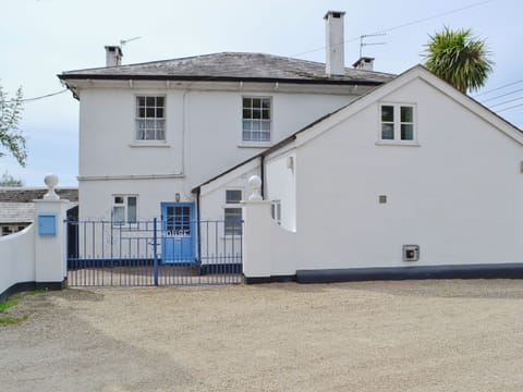 Impressive rear façade and gated entrance | Yawl House, Uplyme, near Lyme Regis