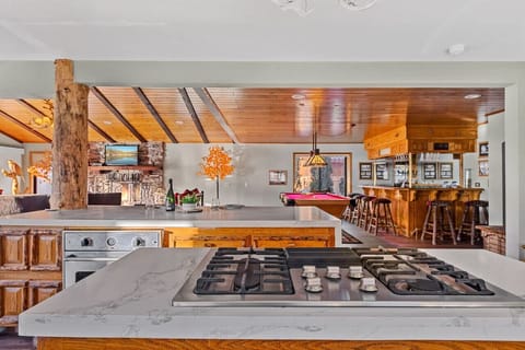 Large expansive gourmet kitchen.