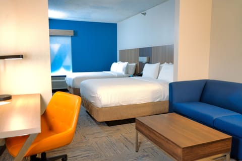 Suite, 2 Queen Beds | Pillowtop beds, desk, laptop workspace, blackout drapes