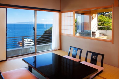 Japanese Style Room with Ocean-view Private bath (8+6 Tatami Mats) Dinner : Teppanyaki	 | Minibar, in-room safe, blackout drapes, free WiFi