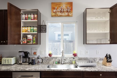 Start your day right with a hot cup of variety of tea or coffee selection.