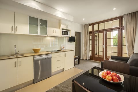 Studio Apartment Kitchenette | Private kitchenette | Fridge, microwave, stovetop, coffee/tea maker