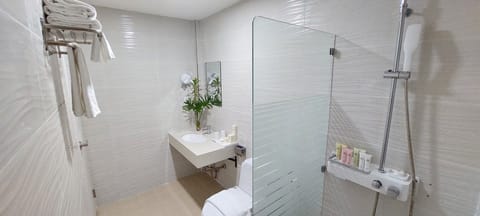 Deluxe Single Room | Bathroom | Shower, hair dryer, bathrobes, slippers