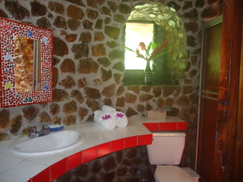 Bungalow, 1 Bedroom, Terrace, Ocean View | Bathroom | Shower, free toiletries, hair dryer, towels