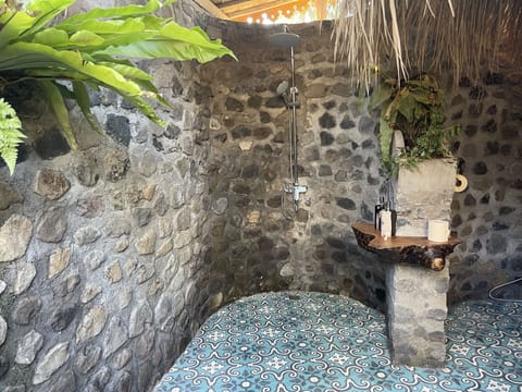 Traditional Bungalow | Bathroom | Shower, rainfall showerhead, designer toiletries, hair dryer