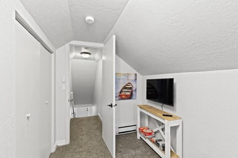 TV in the upstairs bedroom