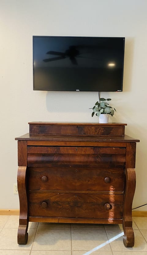 Downstairs master with TV