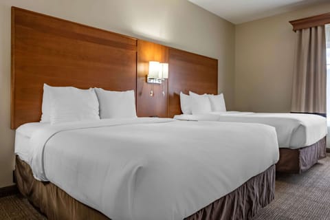 Suite, 2 Queen Beds, Accessible, Non Smoking | Premium bedding, laptop workspace, blackout drapes, soundproofing