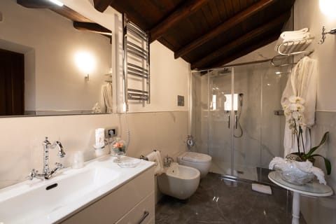 Deluxe Studio Suite | Bathroom | Shower, rainfall showerhead, free toiletries, hair dryer